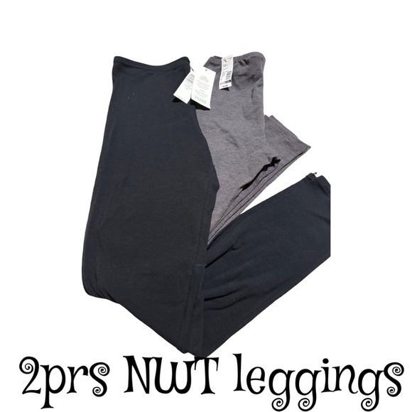 Eileen Fisher Leggings Med NWT & heather grey LEGGINGS NWT MED COTTON - Picture 2 of 10